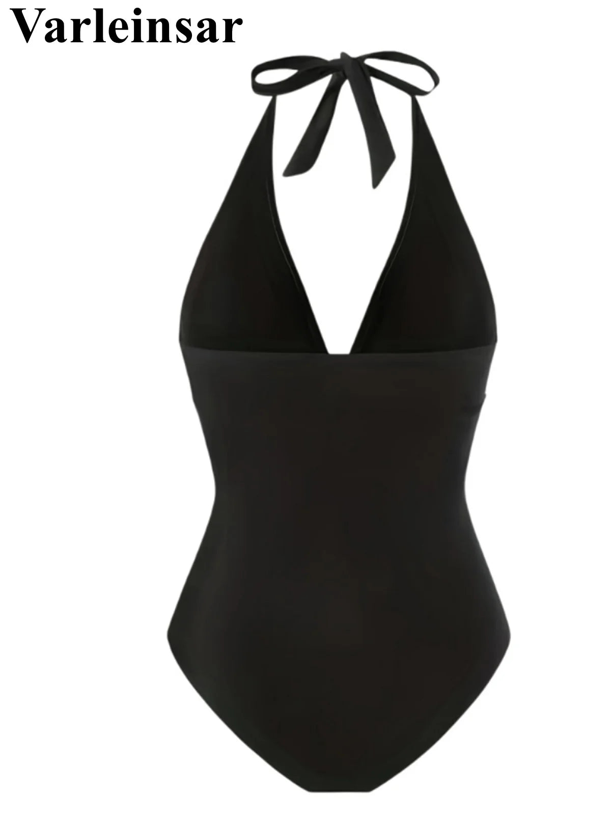 Damen Badeanzug Rock tiefer V-Ausschnitt Neckholder Seestern gepolstert Einteiler