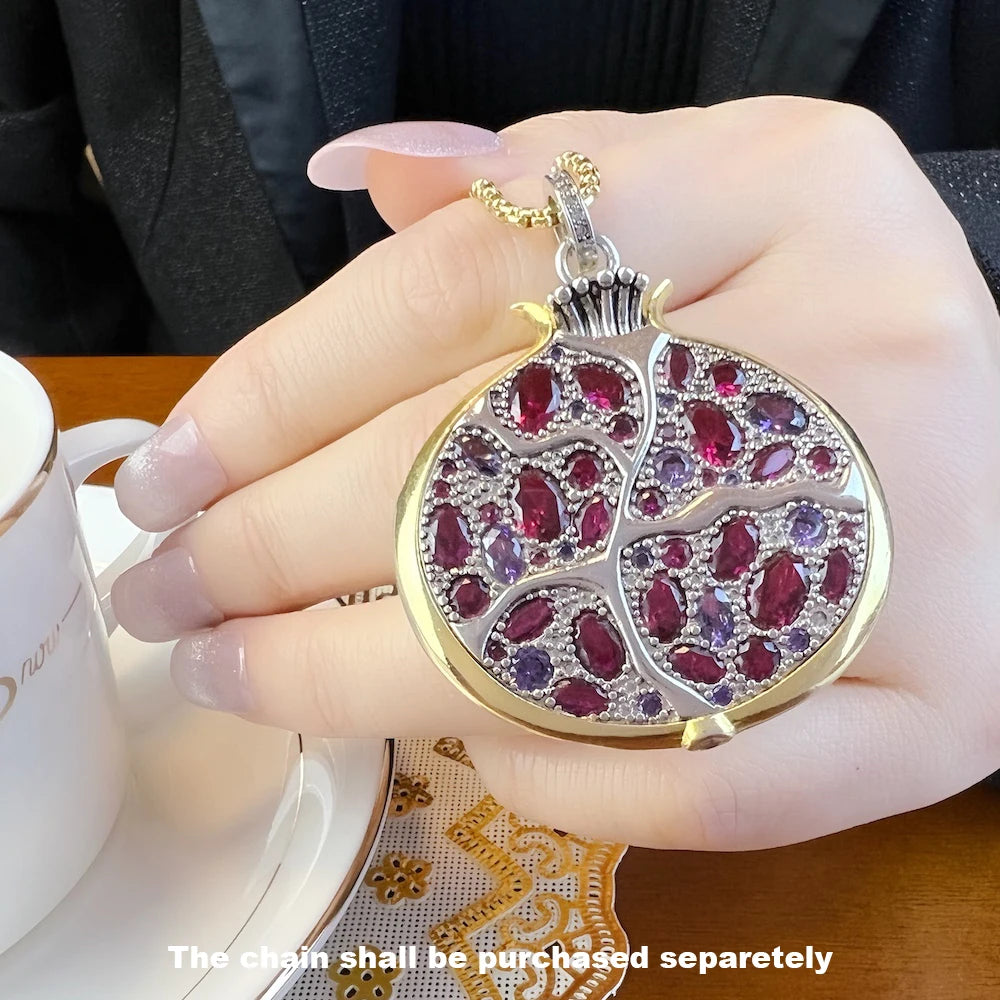 Damen-Charm-Anhänger Granatapfel Fruchtbarkeit II aus Sterlingsilber
