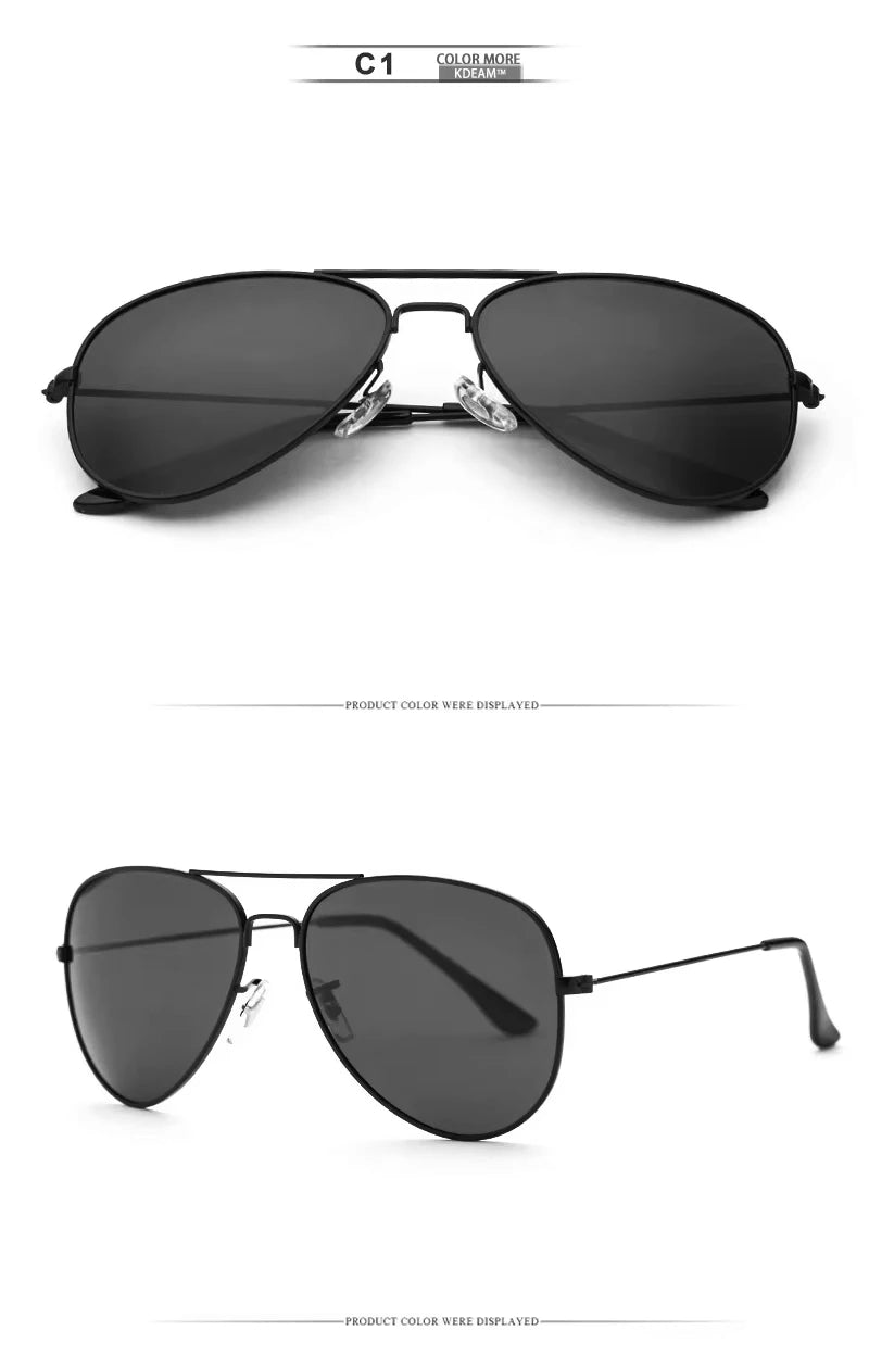 Sonnenbrille Pilot übergroß polarisiert 62mm UVA/UVB Etui Herren