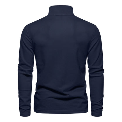 Premium Herren Langarm Polo Shirt Atmungsaktiv Und Elegant Für Business
