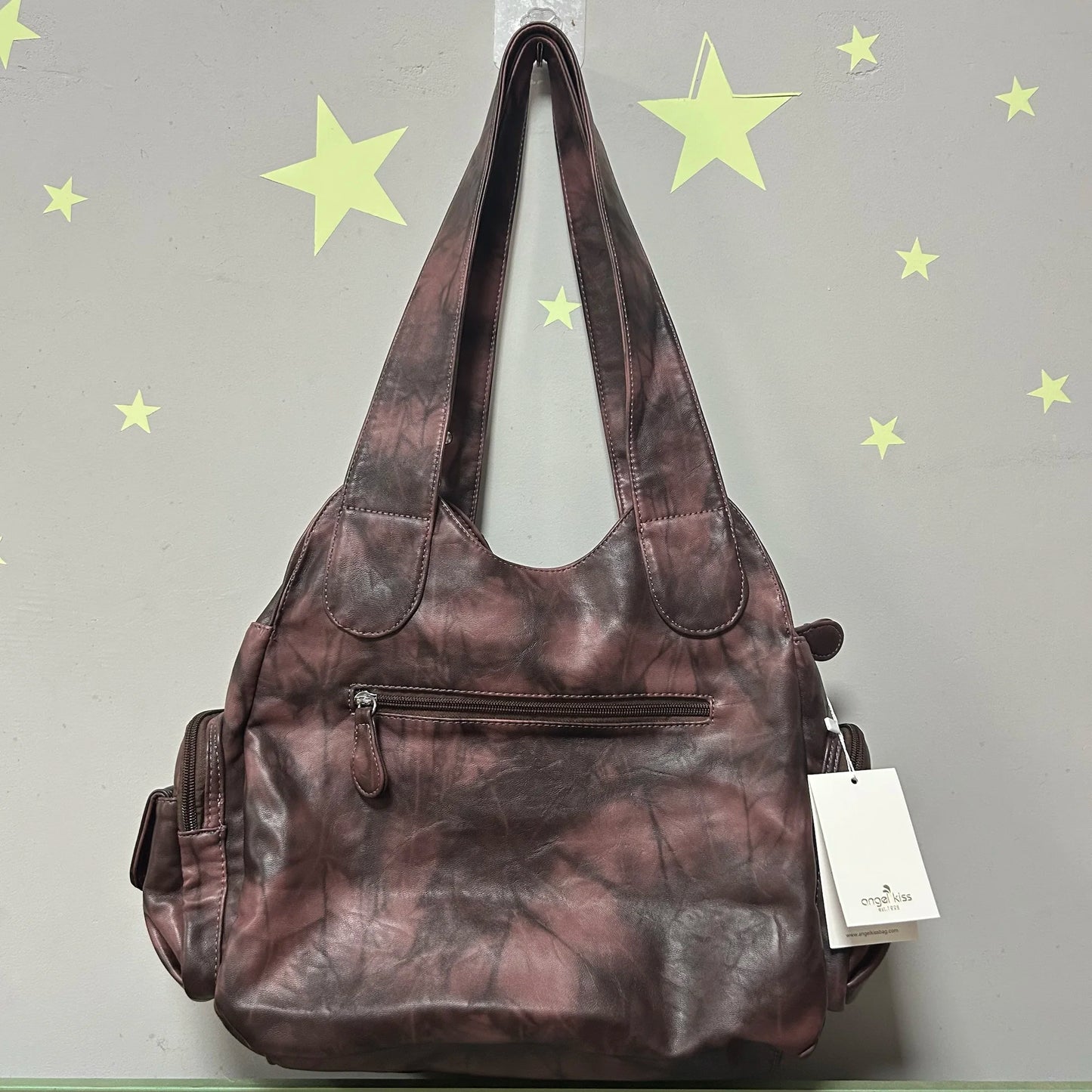 Damen-Handtasche Aus PU-Leder Vintage Stil Große Kapazität Schultertasche Für Alltag