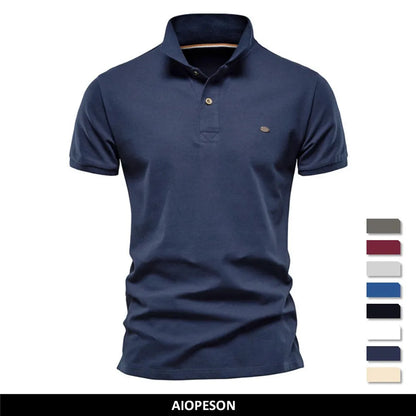 Herren Polo-Shirt aus 100 Prozent Baumwolle im einfarbigen Casual-Stil