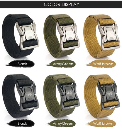 VATLTY New 4.3cm Tactical Outdoor Belt Tight Nylon Aluminum Buckle Quick Release Men's Military Belt Casual Wide Waistband Male