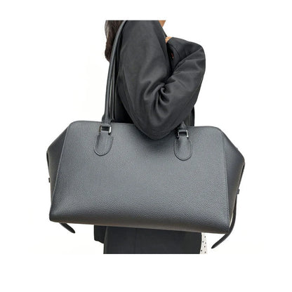 Top-Handle-Tasche aus Oberleder | Große Kapazität, Arbeitsbegleiter