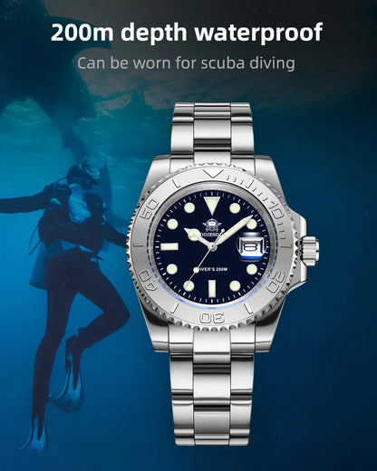 ADDIESDIVE 41mm reloj hombre Watch For Men 20Bar Diving 316L Stainless Steel Montre Homme BGW9 Super Luminous Quartz Watches