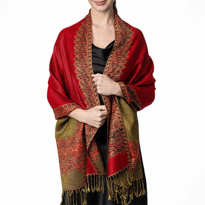 Damen Winterschal Kaschmir Plaid warm Pashmina Bandana Quaste Qualität