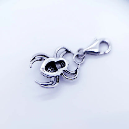 Damen-Charm-Anhänger Spinne Natur Vintage aus Sterlingsilber