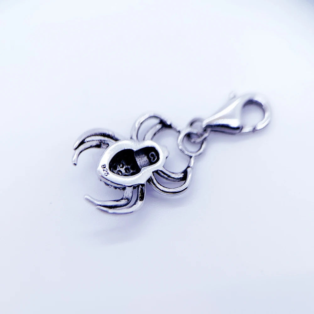 Damen-Charm-Anhänger Spinne Natur Vintage II aus Sterlingsilber