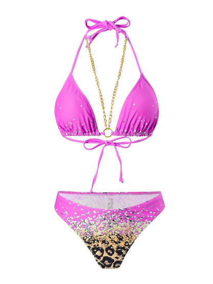 Sexy Bikini-Set in Pink – Solide Farbe  ideal für Strand und Pool