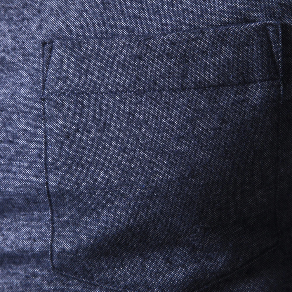 Herren Langarm Hohe qualität Designer Shirt Front Patch Brust Tasche Schlanke Taste-down Kragen Dicke Arbeit Shirts männer Kleidung