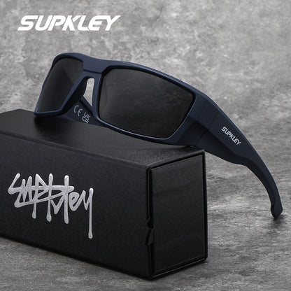 Sonnenbrille Reitstil Rechteck polarisiert UV400 Unisex Geschenk
