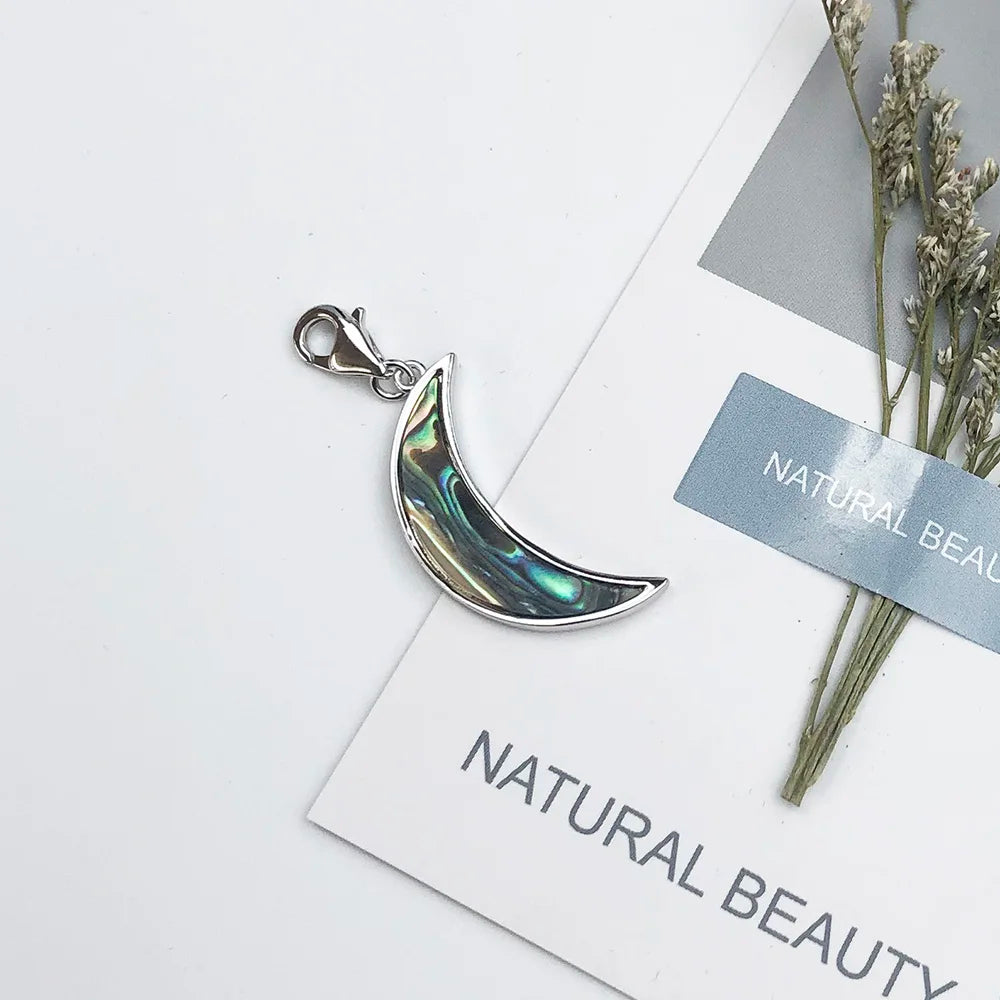 Damen-Charm-Anhänger Muschel Mond romantisch aus Sterlingsilber