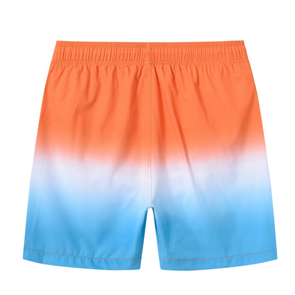 Herren-Badeshorts mit Kompressionsfutter, 2-in-1, schnelltrocknend, mit Kordelzug und Reißverschluss – ideal für den Strand.