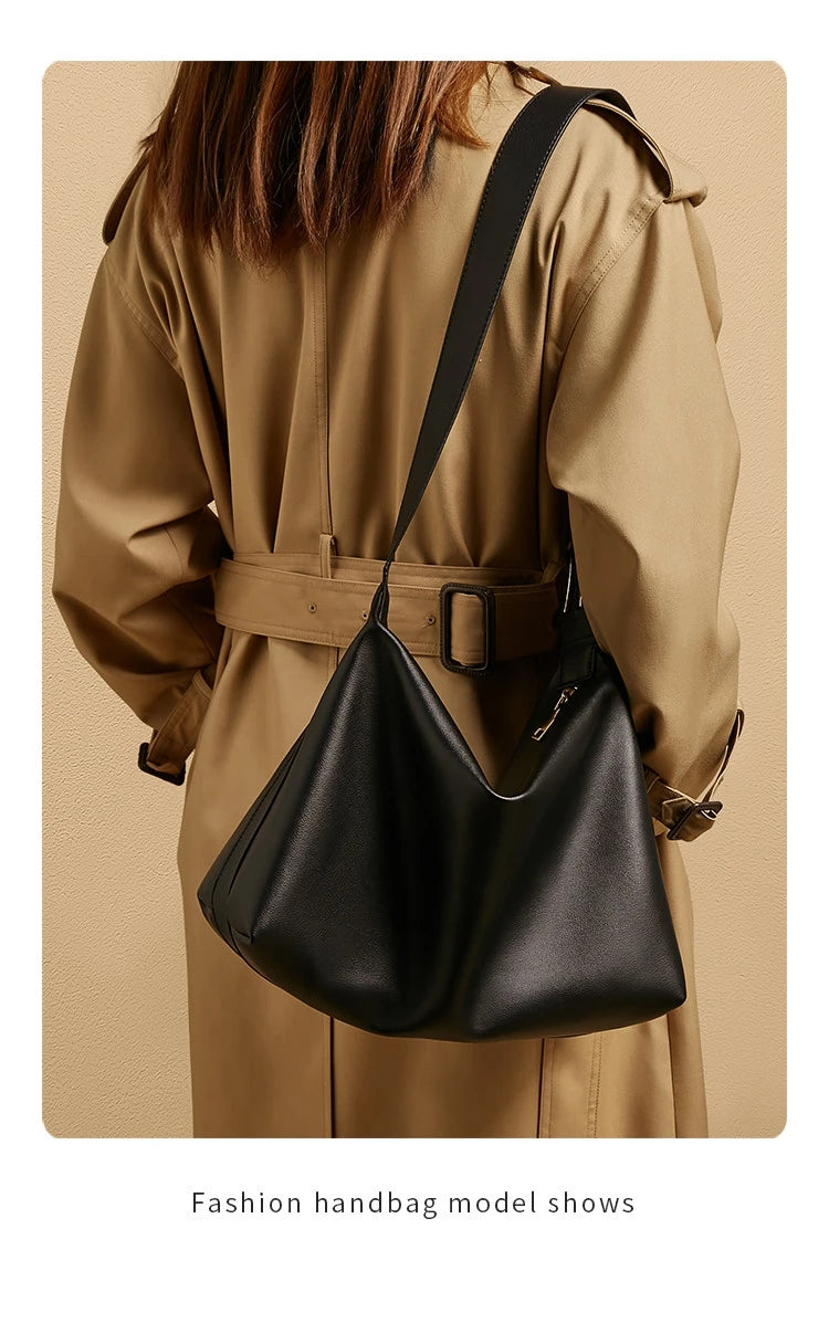 Damen Tote Tasche aus Split-Leder mit großem Fassungsvermögen Crossbody