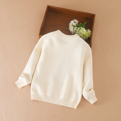 Mädchen Pullover Herbst Winter Stricken Kleidung Baby Pullover Kinder Cartoon Nette Warme Pullover Kleidung