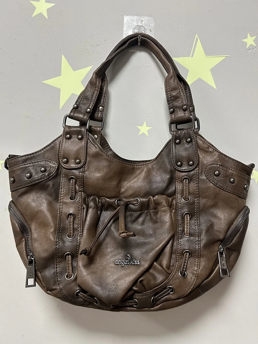Damen-Schultertasche Großes Fassungsvermögen Mit Reißverschluss Und Mehreren Innenfächern