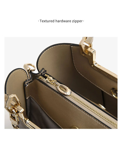 Damen Handtasche aus Split-Leder Schultertasche im Luxus Saffiano Design
