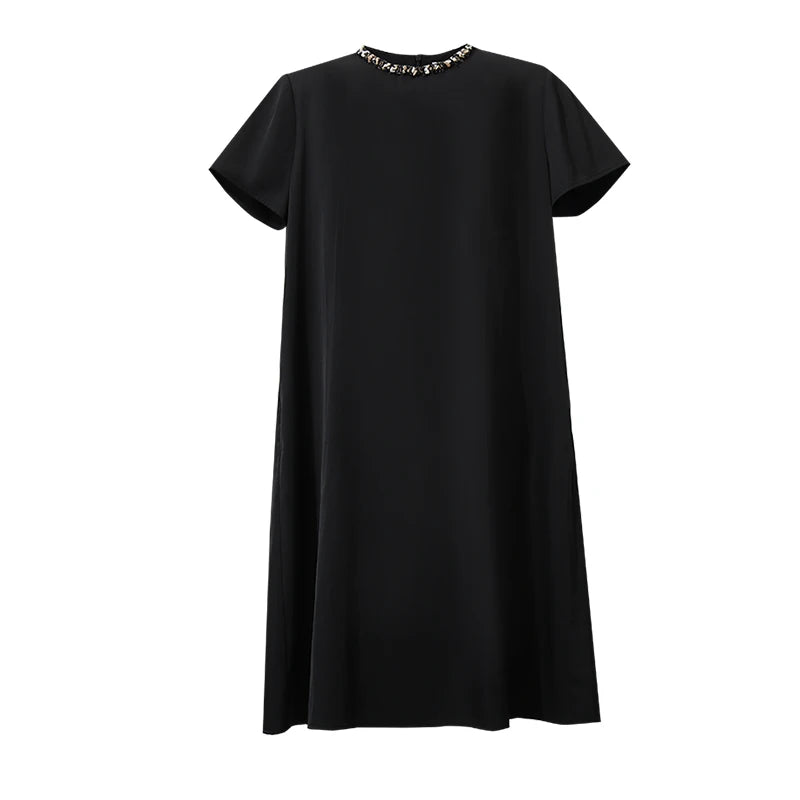 Elegantes Damen Kleid Leinen Mix Business Freizeit Stil