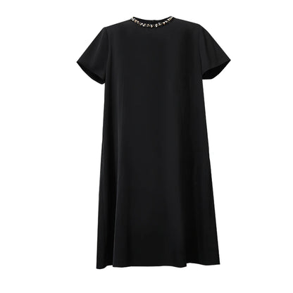 Elegantes Damen Kleid Leinen Mix Business Freizeit Stil