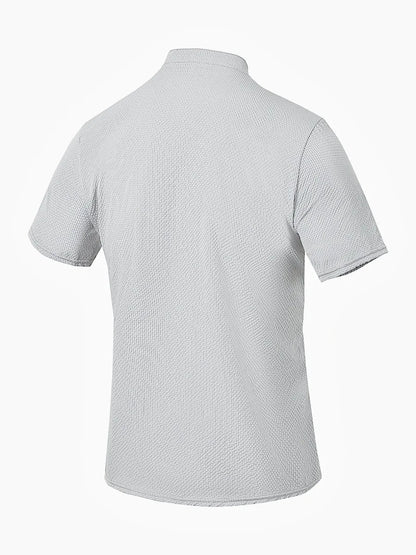 Langarm-Poloshirt für Herren mit Reverskragen – dünnes, vielseitiges Oberteil für Business und Freizeit in Uni-Farben, ideal für den Frühling und Herbst
