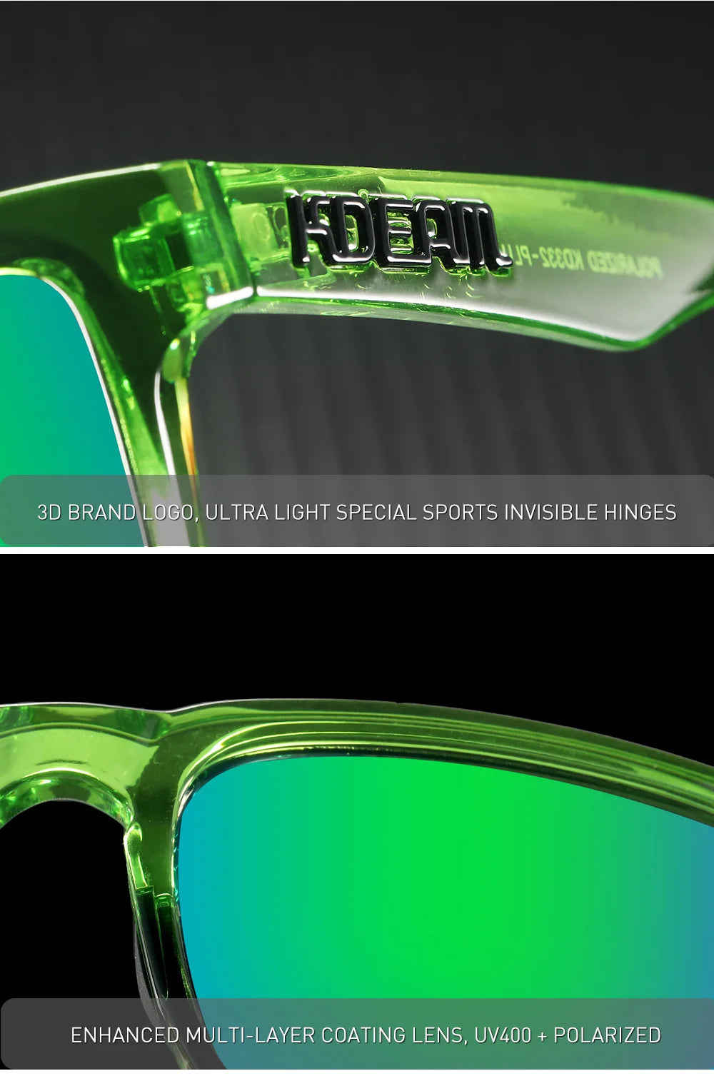 Sonnenbrille übergroß quadratisch polarisiert 64mm Angeln Herren