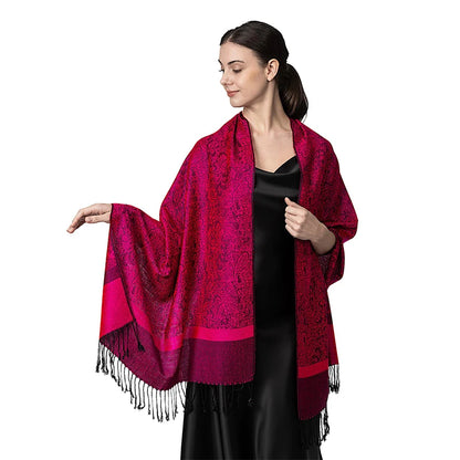 Damen Jacquard Schal ethnisch Kaschmir dick weich Halstuch Bandana Outdoor