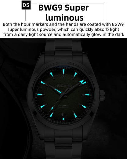 39mm Herren Automatikuhr BGW9 Ultra Leuchtzeiger Saphirglas 200m wasserdicht Edelstahl