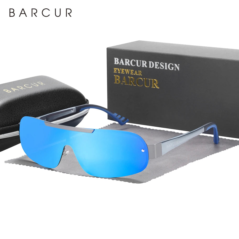Sonnenbrille Pilot Al-Mg schmal polarisiert UV400 Sport Herren