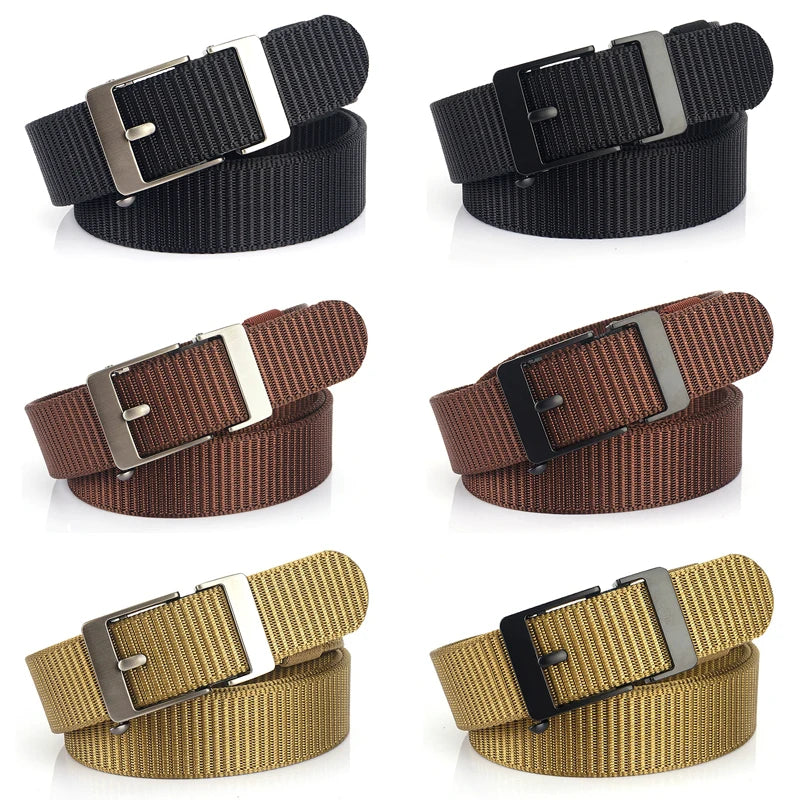 Herren-Gürtel aus Nylon 3,4 cm Breite mit Automatikverschluss für Outdoor-Wandern