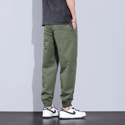 Herren Hosen im lässigen Stil mit elastischer Taille und Kordelzug
