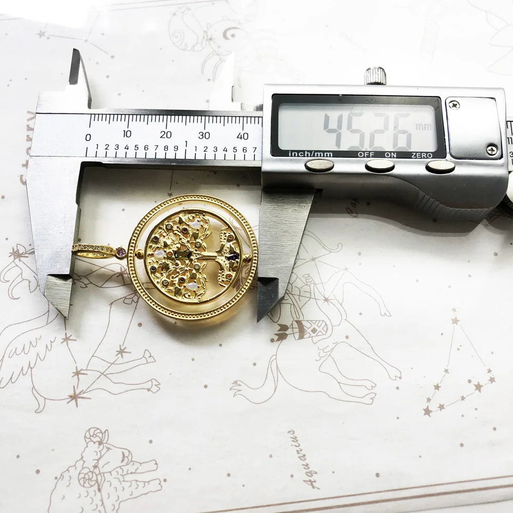 Damen-Charm-Anhänger Amulett magisch Natur Elemente aus Sterlingsilber