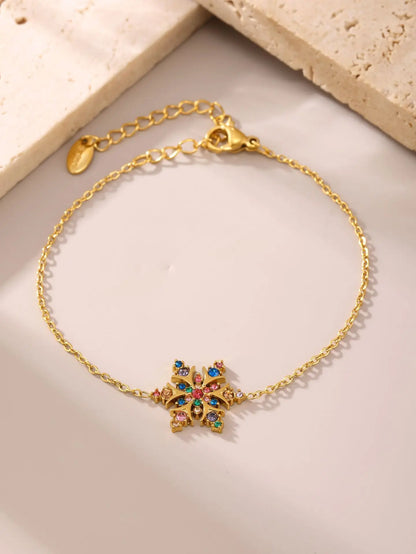 Damen-Armband Schneeflocke mit Zirkonia