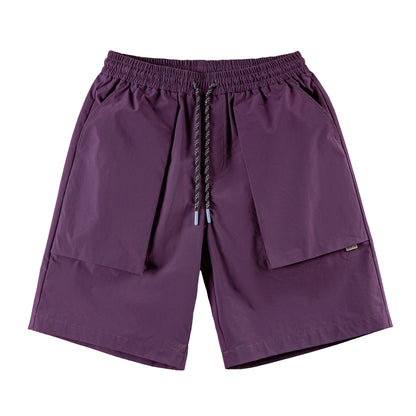 Herren Shorts aus leichtem Material mit großen Taschen in Schwarz