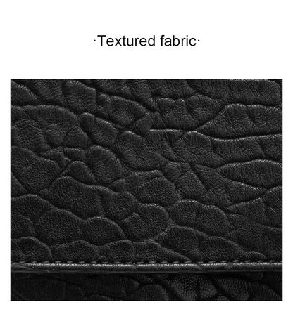Damen-Tasche aus Splitleder mit Lychee-Muster und eleganter Klappverschluss für Alltag und Büro