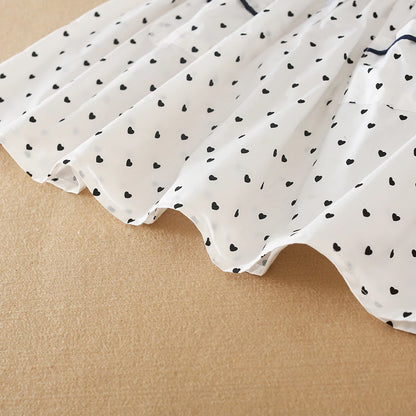 Girls Summer Dress with Polka Dot for 2-6 Years Kids Soft Breathable 100% Cotton Clothes Children Princess Dresses