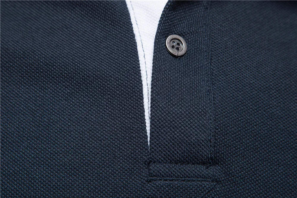 Herren Polo Shirt aus Baumwolle mit Kurzarm und Tasche für lässige Anlässe
