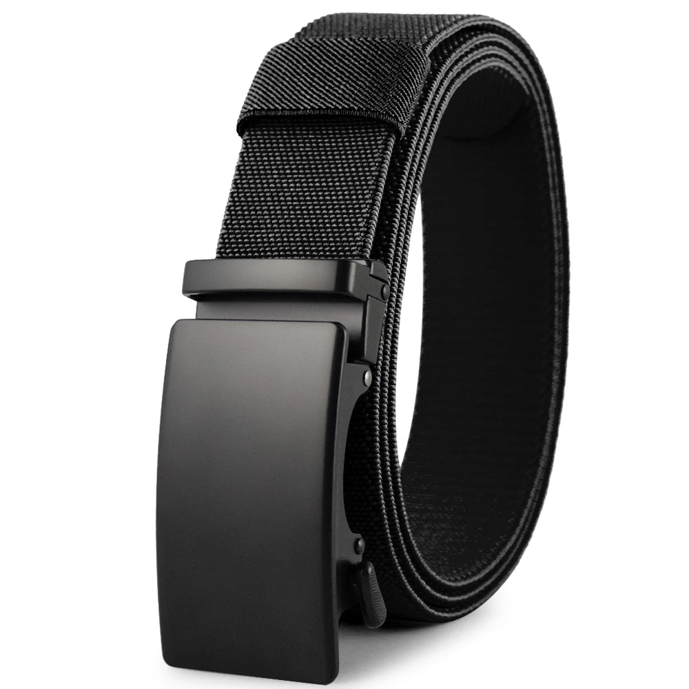 Herren Stretch Elastik-Gürtel 3,6 cm Automatik-Schnalle Golf Sport Übergrößen 115–135 cm