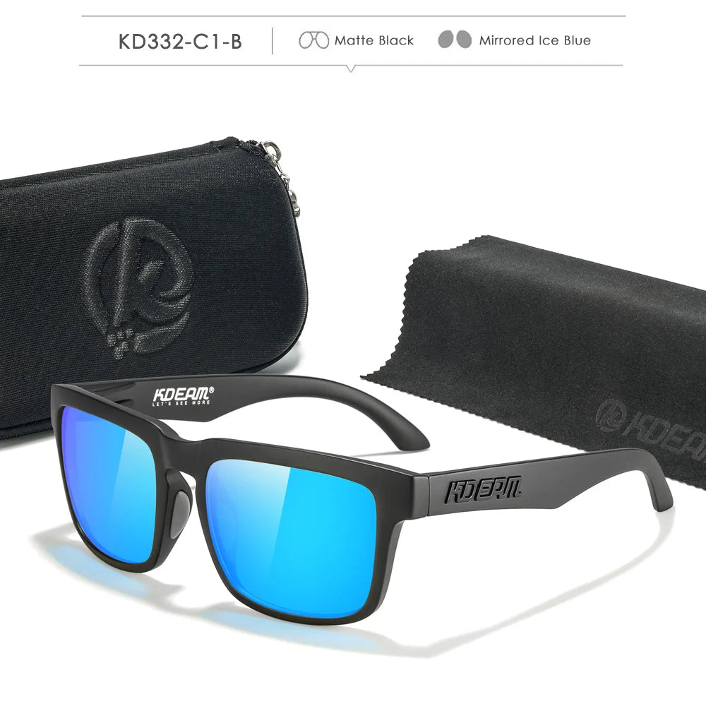 Sonnenbrille Fahren Nachtsicht polarisiert UV400 Reißverschlussetui Herren