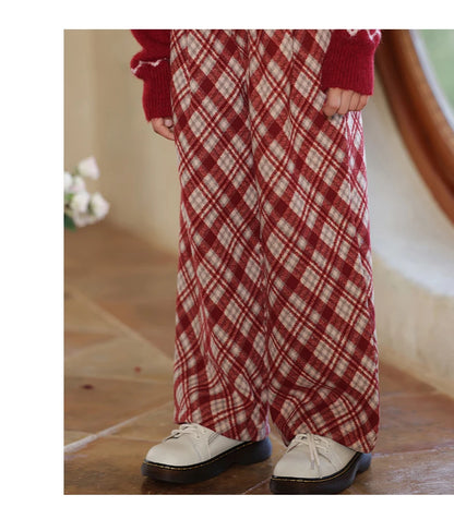 Warme Winter-Kleidweste für Mädchen mit Jacquard-Blumenmuster in Lila und Pink – ideal für Neujahrsfeiern