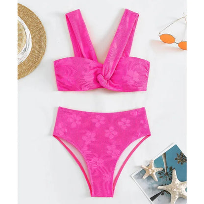Blumiger Damen-Bikini mit brasilianischem Schnitt – ideal für Strand und Pool