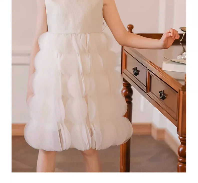 Lila Prinzessinnen-Kleid aus Gaze mit Pailletten für Mädchen – festliche Kinderbekleidung für Partys und Hochzeiten, Größe 3T-12T