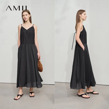Elegantes Damenkleid Mit Viskose Blumenmuster Und Perlen