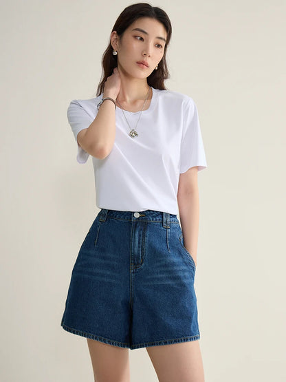 Lässiges Damen-T-Shirt in Übergröße mit Rundhalsausschnitt und kurzem Ärmel – bedrucktes, luftiges Design für den Sommer