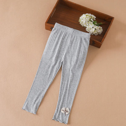 Mädchen Leggings Frühling Herbst Kinder Baumwolle Kleidung Kinder einfarbige weiche Hosen