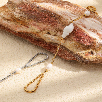 Damen-Armband mit Muschelperlen im Boho-Stil