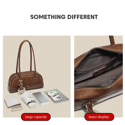 Damen Handtasche Aus PU Leather Simple Retro Stil Für Casual Commuting