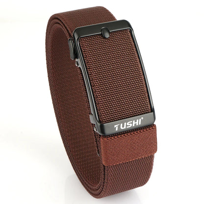 Unisex-Gürtel aus Nylon mit elastischer Passform und Automatischer Metallschnalle