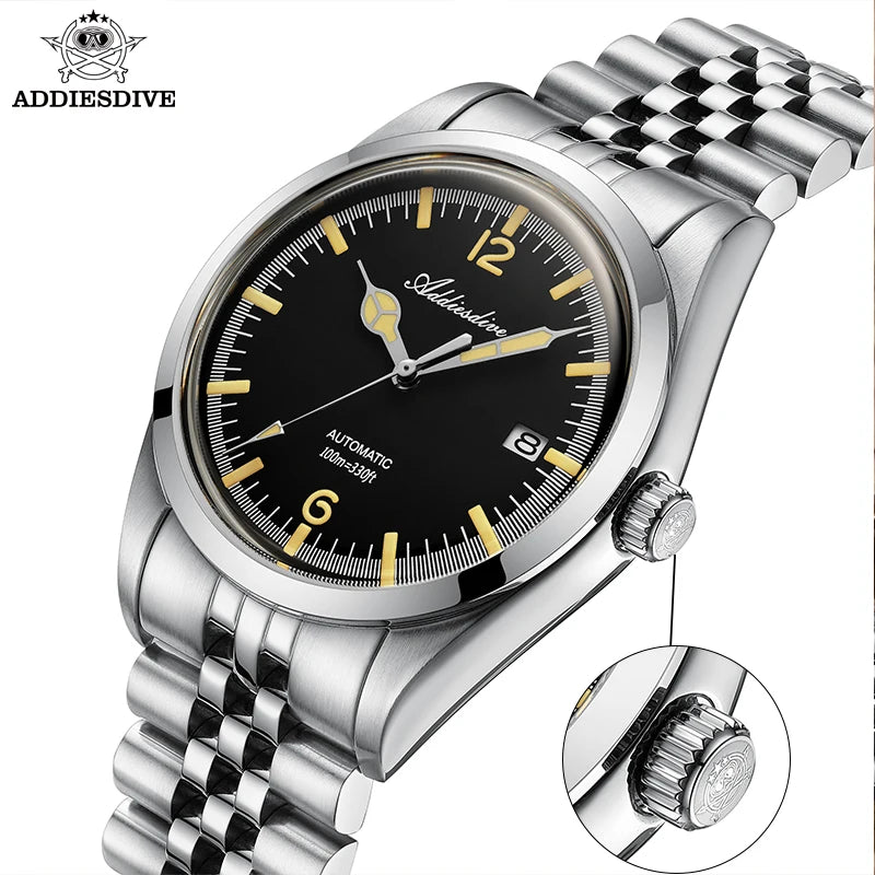 Herren-Automatikuhr mit Jubilee-Armband und Kalenderanzeige