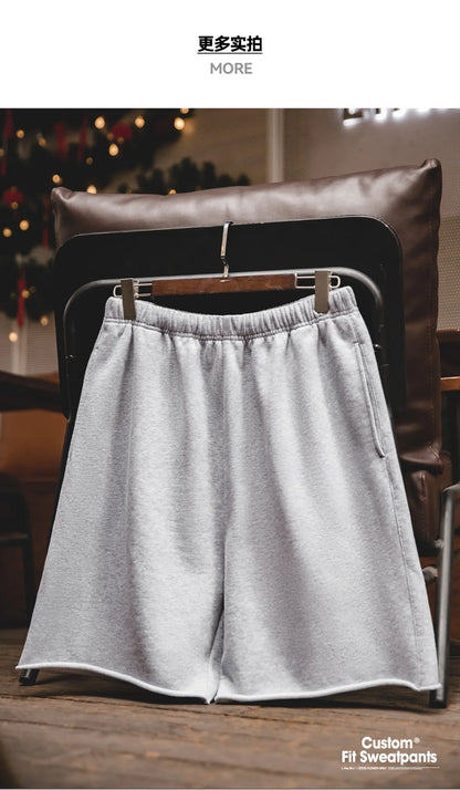 Herren Jogging Shorts in Grau mit elastischer Taille und lässiger Passform