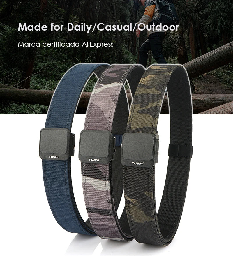 VATLY EDC Tactical Gürtel Herren Nylon Rigid mit Automatik-Schnalle